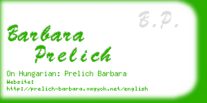 barbara prelich business card